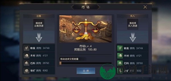 《征服与霸业》资源交易问题介绍