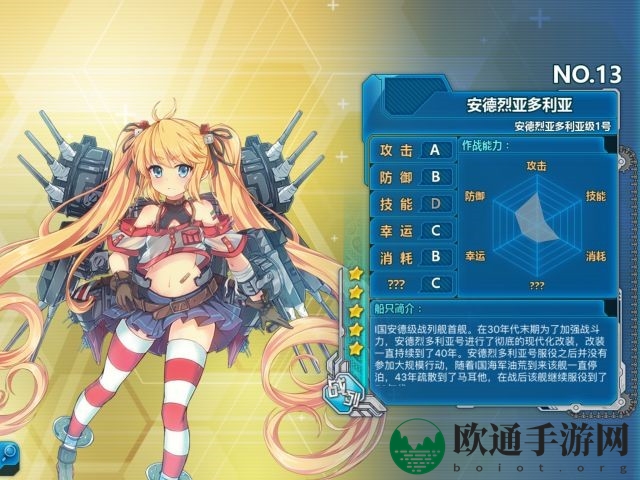 《战舰少女r》安德烈亚多利亚评测